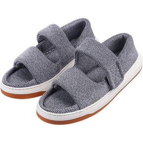 Diabetic Sandals for Women Men Open Toe Diabetic Slippers Extra Wide Swollen Slippers Non Slip Adjustable Diabetic Shoes Edema Feet House Shoes Post-op Elderly Shoes Pregnant Women Slippers