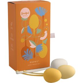 Goodful Wellness Poppy Kegel Trainer Set – Premium Kegel Exercise Balls for Pelvic Strengthening, Postpartum Recovery, and Bladder Control, Body-Safe Silicone, Perfect for Women’s Intimate Wellness
