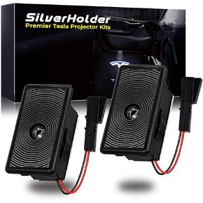 SilverHolder Premier Tesla Projector Kits 2024 Upgraded Puddle Lights Door LED Logo Projector Puddle Lights Compatible with Tesla Model 3 Model S Model Y Model X