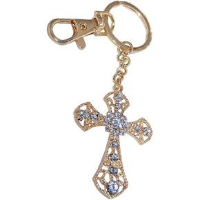 Cross Sparkling Rhinestone Key Chain for Purse or Handbag or Cell Phone Pendant Charm