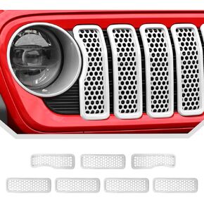 JeCar Mesh Grill Inserts for Jeep Wrangler JL JLU 2024+ (Pink)
