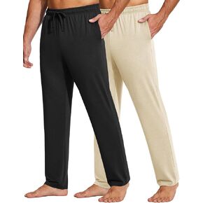 COOFANDY Men's Yoga Sweatpants Lightweight Open Bottom Lounge Pants Casual Drawstring Jogger Pants with Pockets