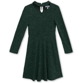 Speechless Girls' Long Sleeve Rib Knit Mock Neck Dress