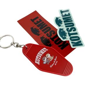 Official OTTER KOTARO&HANA MOTEL KEYCHAIN - RED