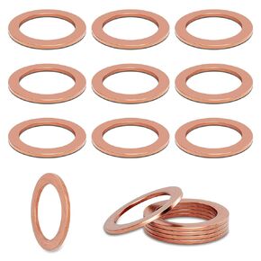 15 PCS Oil Drain Plug Gasket, 14mm Crush Washer Oil Drain Plug Gasket, Copper Oil Drain Plug Washer Engine Oil Plug Gasket Replacement, Car Accessories Replace OEM 007603-014106