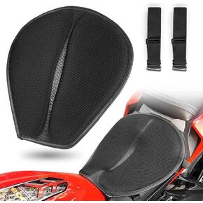 5-Layer Shock Absorbing Motorcycle Seat Cushion 3D Anti-Skid Breathable Mesh Cushion Motorcycle Seat Pad, Fast Drying Doesn't Increase The Height of Riding Saddle, Comfortable and Safe