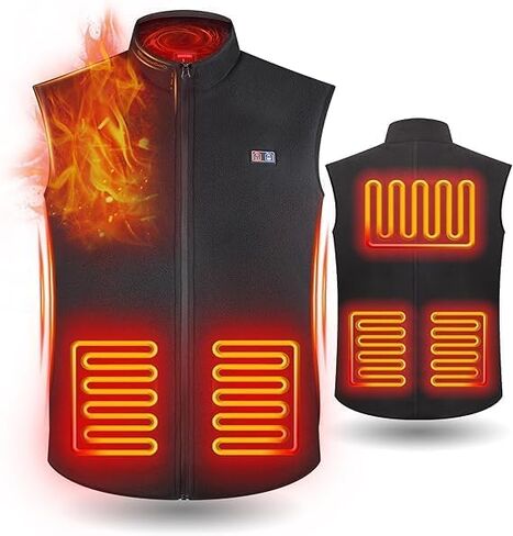 Heated Vest for Men Women - Fleece Heating Vest with 7.4V Battery Pack, Lightweight Insulated Electric Vest in Saudi Arabia