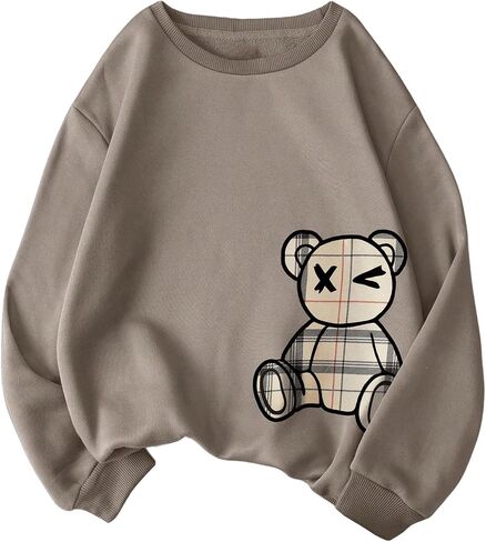 SOLY HUX Women's Graphic Print Sweatshirts Long Sleeve Crewneck Cute Pullover Top Spring Fall Outfits in Saudi Arabia
