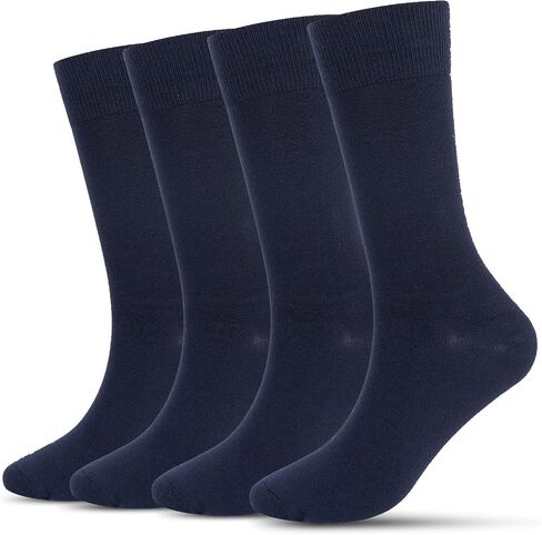 Men's Dress Socks 4 Pack Crew Business Casual Sock Moisture Wicking Super Soft in Saudi Arabia