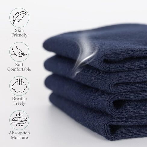 Men's Dress Socks 4 Pack Crew Business Casual Sock Moisture Wicking Super Soft in Saudi Arabia