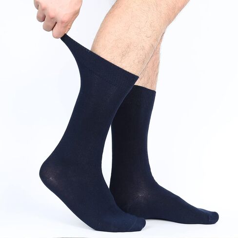 Men's Dress Socks 4 Pack Crew Business Casual Sock Moisture Wicking Super Soft in Saudi Arabia