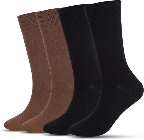 Men's Dress Socks 4 Pack Crew Business Casual Sock Moisture Wicking Super Soft in Saudi Arabia