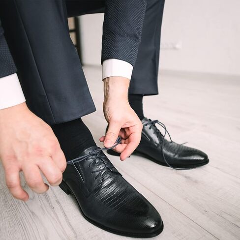 Men's Dress Socks 4 Pack Crew Business Casual Sock Moisture Wicking Super Soft in Saudi Arabia