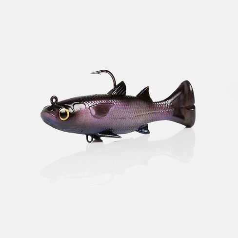 Savage Gear Pulse Tail Mullet RTF Fishing Bait, 3/8 oz, White, Realistic Contours & Movement, Durable Construction, Heavy-Duty Fishing Hook, Built-in Rattle in Saudi Arabia