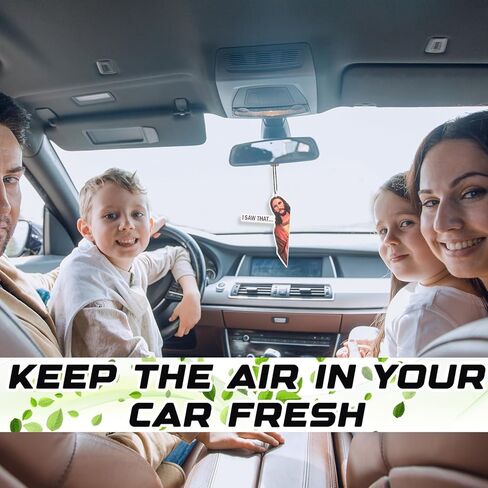 Jeffdad 8 قطع Jesus I Saw That معطرات هواء السيارة، زينة يسوع المعلقة المضحكة لمعطرات الهواء لتزيين السيارة، بطاقات معطرة لشريحة العطر للسيارة الداخلية والمرايا المنزلية وهدايا الديكور المعلقة in Kuwait