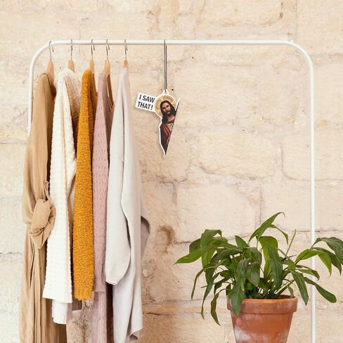 Jeffdad 8 قطع Jesus I Saw That معطرات هواء السيارة، زينة يسوع المعلقة المضحكة لمعطرات الهواء لتزيين السيارة، بطاقات معطرة لشريحة العطر للسيارة الداخلية والمرايا المنزلية وهدايا الديكور المعلقة in Kuwait