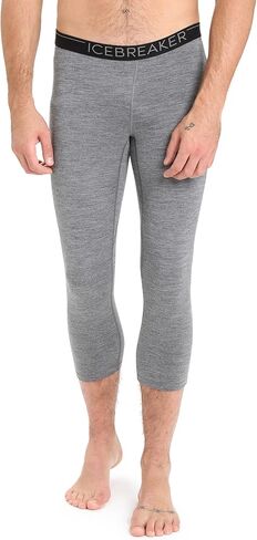 Icebreaker Merino Mens 200 Oasis Cold Weather 3/4 Leggings, Wool Base Layer Thermal Pants in Kuwait
