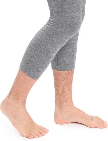 Icebreaker Merino Mens 200 Oasis Cold Weather 3/4 Leggings, Wool Base Layer Thermal Pants in Kuwait