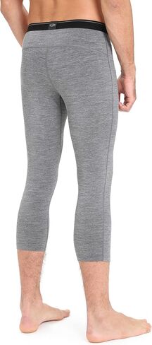 Icebreaker Merino Mens 200 Oasis Cold Weather 3/4 Leggings, Wool Base Layer Thermal Pants in Kuwait
