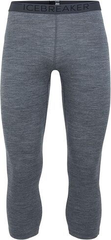 Icebreaker Merino Mens 200 Oasis Cold Weather 3/4 Leggings, Wool Base Layer Thermal Pants in Kuwait