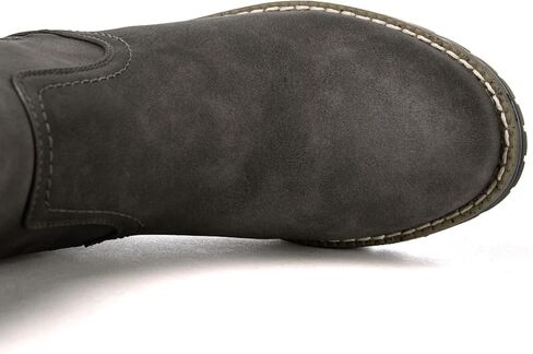 GLOBALWIN Women's Strappy Motorcycle Knee High Boots Riding Boots Back Lace Up Fall Winter Fashion Knee High Boots For Women in Kuwait