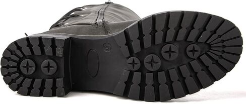 GLOBALWIN Women's Strappy Motorcycle Knee High Boots Riding Boots Back Lace Up Fall Winter Fashion Knee High Boots For Women in Kuwait