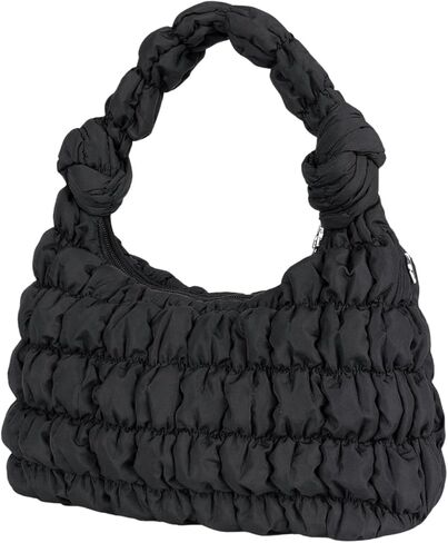 OYOANGLE Women's Quilted Puffer Handbags Zipper Top Handle Crossbody Clutch Purses in Saudi Arabia