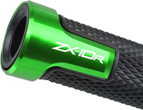 7/8'' 22mm Motorcycle CNC Aluminum Powersports Handlebar Grips with Grip Ends for ZX-10R ZX10R SE Performance KRT for ZX-10RR ZX10RR Performance Green in Kuwait