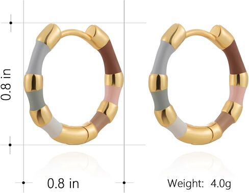 Milan Chiva 14k gold Chunky hoop Earrings for Women 14k Glod Plated Earrings Dainty Jewelry in Kuwait