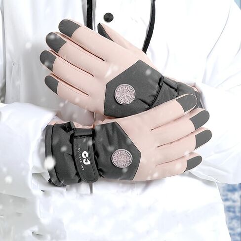 Winter Ski Gloves Women Men Youth Waterproof Anti Slip Touch Screen Hands Warm Thermal Snow Gloves for Skiing Snowboarding Running Cold Weather Work in Kuwait