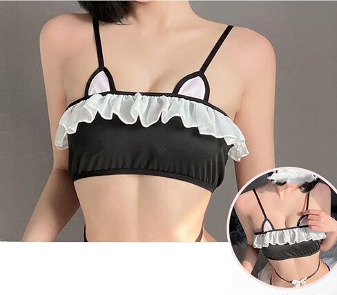 SNOMYRS Sexy Bunny Cat Lingerie For Women Kawaii Lingerie Japanese Anime Cosplay Costume Roleplay Maid Outfit Bikini Babydoll in Kuwait