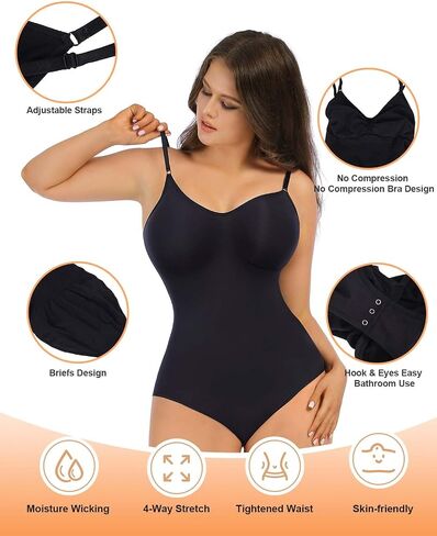 Shapewear Bodysuits for Women, Tummy Control Body Shaper Seamless Sculpting Body Suit Snatched Waist in Saudi Arabia