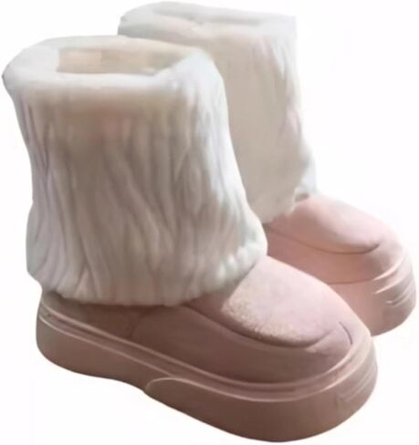 Women's Faux Fur Boot Snow Shoes Fuzzy and Plush Warm Winter Fluffy Kitten Y2k Aesthetic Cute Stuff in Saudi Arabia