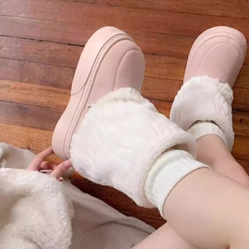Women's Faux Fur Boot Snow Shoes Fuzzy and Plush Warm Winter Fluffy Kitten Y2k Aesthetic Cute Stuff in Saudi Arabia