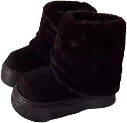 Women's Faux Fur Boot Snow Shoes Fuzzy and Plush Warm Winter Fluffy Kitten Y2k Aesthetic Cute Stuff in Kuwait