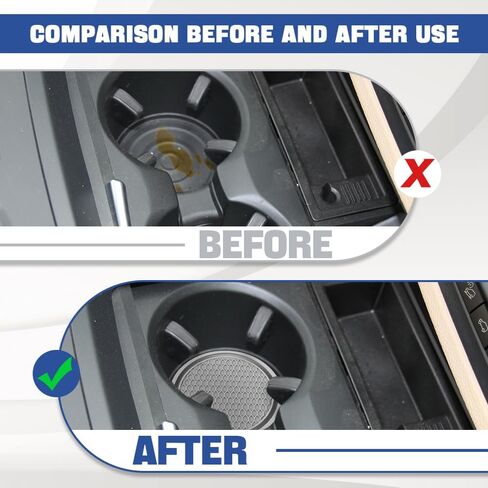 4PCS Car Cup Coaster, 2.75 Inch Universal Auto Car Cup Holder Insert Coasters, Non-Slip Silicone Drink Car Cup Mat, Car Interior Accessories for Women and Men (Red, Drillless) in Kuwait