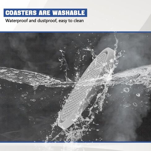 4PCS Car Cup Coaster, 2.75 Inch Universal Auto Car Cup Holder Insert Coasters, Non-Slip Silicone Drink Car Cup Mat, Car Interior Accessories for Women and Men (Red, Drillless) in Kuwait