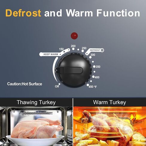 30Qt Electric Roaster Oven, with Self-Basting Lid, Removable Pan, Cool-Touch Handles, 1450W Stainless Steel Turkey Roaster Oven, Blue in Saudi Arabia