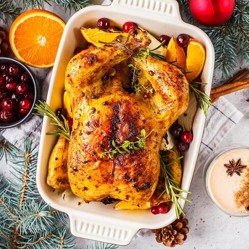 30Qt Electric Roaster Oven, with Self-Basting Lid, Removable Pan, Cool-Touch Handles, 1450W Stainless Steel Turkey Roaster Oven, Blue in Saudi Arabia