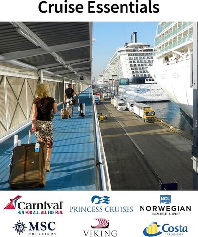 NTONPOWER 6 Pack Cruise Luggage Tags, Cruise Lanyard for Carnival, NCL, Princess, MSC Cruise Ships, Clear Plastic Luggage Tags with Zip Seal and Steel Loops, Cruise Essentials for 2023-2024 in Kuwait