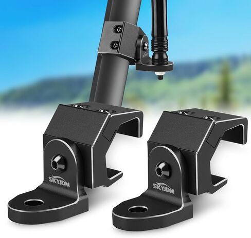 2 PCS UTV Flag Mount, Heavy Duty Adjustable Whip Light Mount for Pro-fit Cage Compatible with Polaris Ranger General Can-am Maverick Trail/ Sport Defender Commander 2021+ (Black) in Saudi Arabia