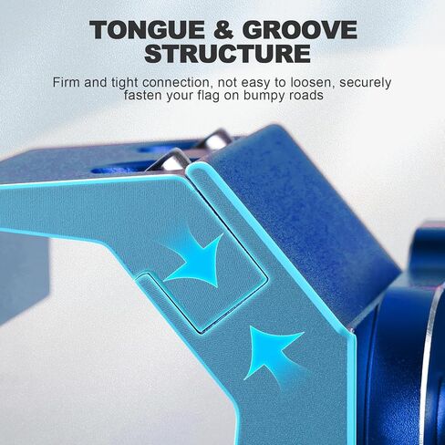 2 قطعة حامل علم UTV، حامل ضوء سوط عالي التحمل قابل للتعديل لقفص احترافي متوافق مع Polaris Ranger General Can-am Maverick Trail/ Sport Defender Commander 2021+ (أسود) in Kuwait