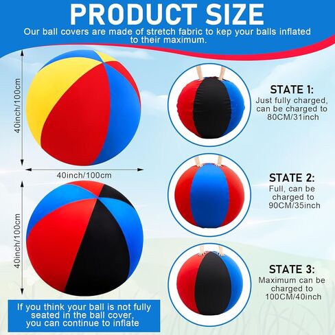 2 Pcs 40 Inch Horse Ball Cover Mega Ball Cover Play Balls Covers for Horses Herding Ball Cover in Kuwait
