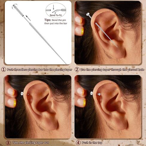 FUNRUN JEWELRY 14K Gold Nose Studs For Women 316L Surgical Steel Threadless Nose Ring Lip Studs Push In Flat Back Stud Earrings Cz Nose Nostril Tragus Helix Body Piercing Jewelry Silver Gold 20G 18G in Kuwait
