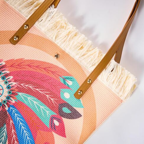 Canvas Tote Bag for Women,15 Inch Large Cotton Aesthetic Casnal Handbag,Big Capacity Everyday Bag for Work Travel in Saudi Arabia