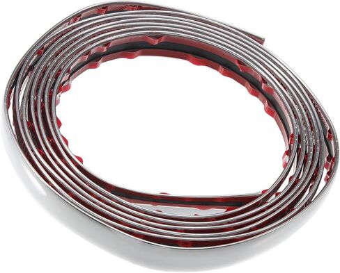 18mm 9.84ft Automotive Chrome Trim,Trim Strip Scratch Proof Protector Strip for Car Truck RV Side Door Window Bumper Durable Material in Saudi Arabia