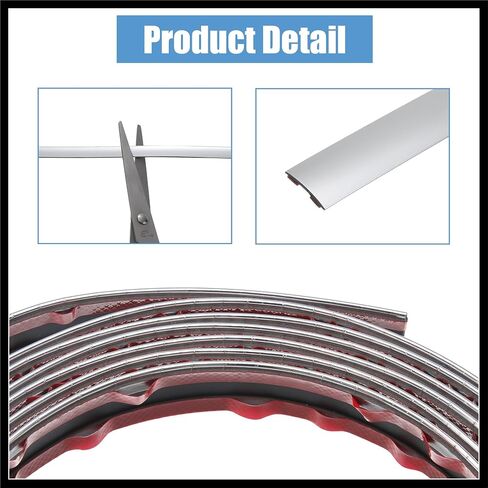 18mm 9.84ft Automotive Chrome Trim,Trim Strip Scratch Proof Protector Strip for Car Truck RV Side Door Window Bumper Durable Material in Saudi Arabia