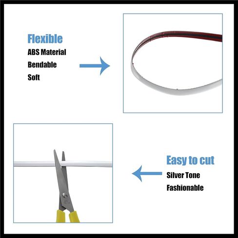 18mm 9.84ft Automotive Chrome Trim,Trim Strip Scratch Proof Protector Strip for Car Truck RV Side Door Window Bumper Durable Material in Saudi Arabia