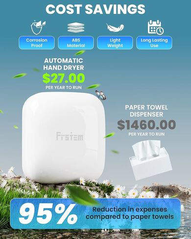 1400W Commercial Hand Dryers, Automatic High Speed Hand Dryer Machine with Auto-Infrared Sensor&Smart Temp Control, Air Wiper Compact Hand Dryer for Home, Bathrooms, Restaurants, Hotels, Black in Saudi Arabia