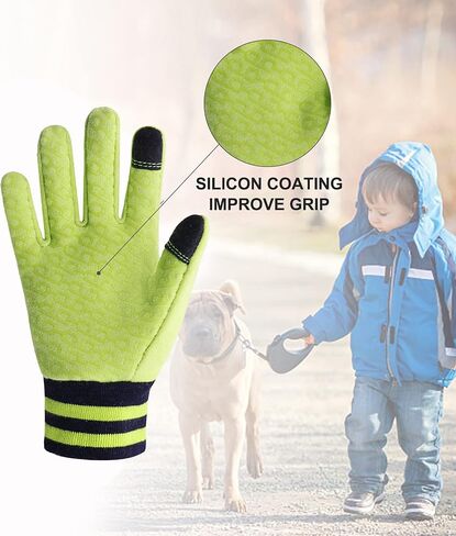 HANDLANDY Kids Gloves Winter Touchscreen Cycling Outdoors Sports Gloves with Grip for Boys Girls Toddler 2-13 Years in Saudi Arabia